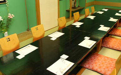 座敷は最大20名様迄ご利用いただけます。